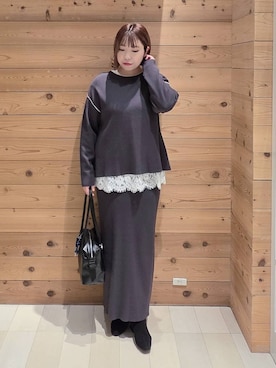 「アイテム（ワンピース/ドレス）」を使った、テソ子さん（レディース・162cm・30代）の冬コーディネート