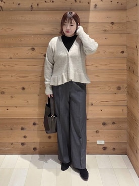 「アイテム（チェスターコート）」を使った、テソ子さん（レディース・162cm・30代）の秋コーディネート