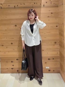 「GLOBAL WORK（グローバルワーク）のアイテム」を使った、テソ子さん（レディース・162cm）の秋コーディネート