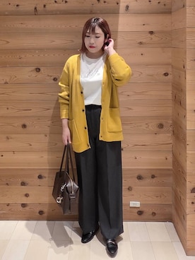 「アイテム（ボストンバッグ）」を使った、テソ子さん（レディース・162cm・30代）の秋コーディネート