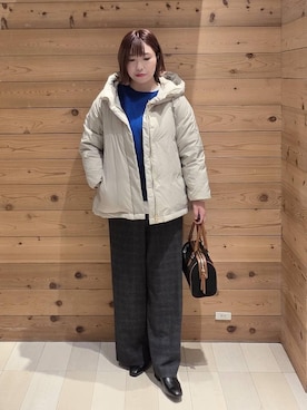 「GLOBAL WORK（グローバルワーク）のふわふわHugmeドルマンプルオーバー/595406（ニット/セーター）」を使った、テソ子さん（レディース・162cm）の冬コーディネート
