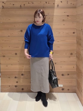 「GLOBAL WORK（グローバルワーク）のふわふわHugmeドルマンプルオーバー/595406（ニット/セーター）」を使った、テソ子さん（レディース・162cm）の秋コーディネート