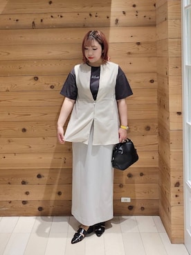 「アイテム（パンプス）」を使った、テソ子さん（レディース・162cm・30代）の夏コーディネート