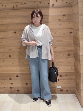 「GLOBAL WORK（グローバルワーク）のアイテム（シューズ）」を使った、テソ子さん（レディース・162cm）の春コーディネート