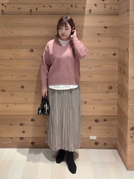 「アイテム（ダウンジャケット/コート）」を使った、テソ子さん（レディース・162cm・30代）の秋コーディネート