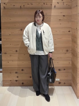 「アイテム（ブルゾン）」を使った、テソ子さん（レディース・162cm・30代）の秋コーディネート