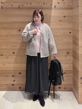 「アイテム（バックパック/リュック）」を使った、テソ子さん（レディース・162cm・30代）の冬コーディネート