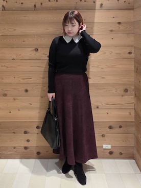 「アイテム（ブルゾン）」を使った、テソ子さん（レディース・162cm・30代）の秋コーディネート