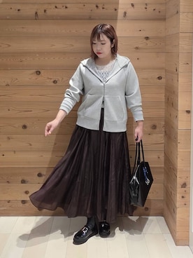 「アイテム（ボストンバッグ）」を使った、テソ子さん（レディース・162cm・30代）の秋コーディネート