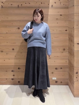 「アイテム（スカート）」を使った、テソ子さん（レディース・162cm・30代）の冬コーディネート
