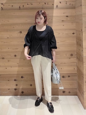 「アイテム（タンクトップ）」を使った、テソ子さん（レディース・162cm・30代）の夏コーディネート