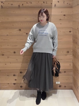 「アイテム（チェスターコート）」を使った、テソ子さん（レディース・162cm・30代）の秋コーディネート