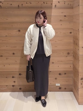 「GLOBAL WORK（グローバルワーク）のアイテム（ワンピース）」を使った、テソ子さん（レディース・162cm）の秋コーディネート