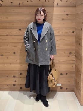 「アイテム（ボストンバッグ）」を使った、テソ子さん（レディース・162cm・30代）の秋コーディネート