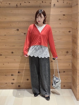 「GLOBAL WORK（グローバルワーク）のアイテム（パンツ）」を使った、テソ子さん（レディース・162cm）の夏コーディネート