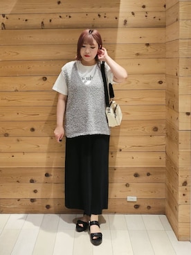 「アイテム（ショルダーバッグ）」を使った、テソ子さん（レディース・162cm・30代）の夏コーディネート