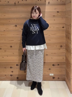 「アイテム（ブルゾン）」を使った、テソ子さん（レディース・162cm・30代）の秋コーディネート