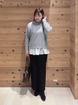 「GLOBAL WORK（グローバルワーク）のアイテム（ジャケット/アウター）」を使った、テソ子さん（レディース・162cm）の冬コーディネート