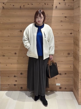 「アイテム（ブルゾン）」を使った、テソ子さん（レディース・162cm・30代）の秋コーディネート