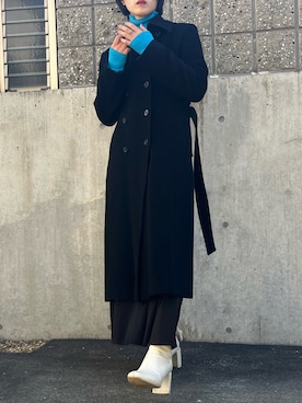 「LOWRYS FARM（ローリーズファーム）のストレッチヒールブーツ　851418（ブーツ）」を使った、asako【相互フォロー】さん（レディース・160cm）の冬コーディネート