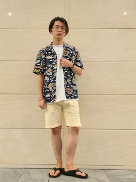 「URBAN RESEARCH Sonny Label（アーバンリサーチサニーレーベル）のアイテム（サンダル）」を使った、たかやさん（メンズ・174cm）の夏コーディネート