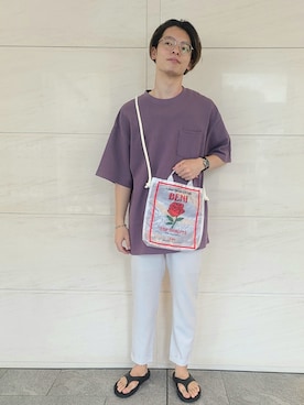 「URBAN RESEARCH Sonny Label（アーバンリサーチサニーレーベル）のアイテム（サンダル）」を使った、たかやさん（メンズ・174cm）の夏コーディネート