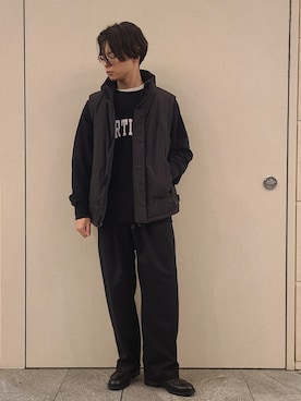 「WILD THINGS（ワイルドシングス）のアイテム（ダウンベスト）」を使った、たかやさん（メンズ・174cm）の冬コーディネート