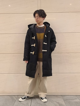 「URBAN RESEARCH Sonny Label（アーバンリサーチサニーレーベル）のアイテム（ダッフルコート）」を使った、たかやさん（メンズ・174cm）の冬コーディネート