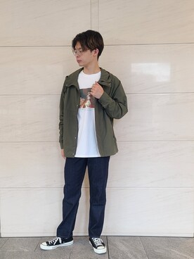 「サニーレーベル」｜「アイテム（マウンテンパーカー）」を使った、たかやさん（メンズ・174cm）の秋コーディネート