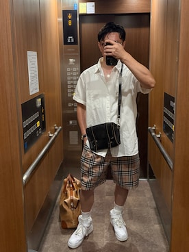 「BURBERRY（バーバリー）のアイテム」を使った、エレベーターボーイくんさん（メンズ・174cm）の夏コーディネート