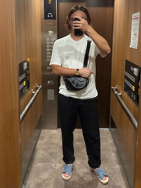 「アイテム（スラックス）」を使った、エレベーターボーイくんさん（メンズ・174cm・40代）の夏コーディネート