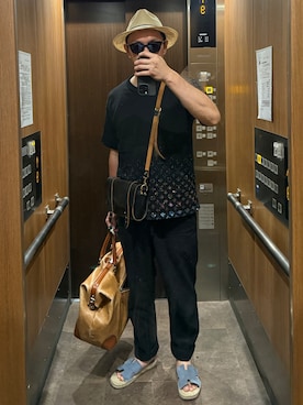 エレベーターボーイくんさん（メンズ・174cm）の夏コーディネート