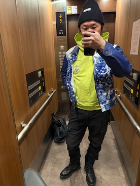 「アイテム（スタジャン）」を使った、エレベーターボーイくんさん（メンズ・174cm）の冬コーディネート