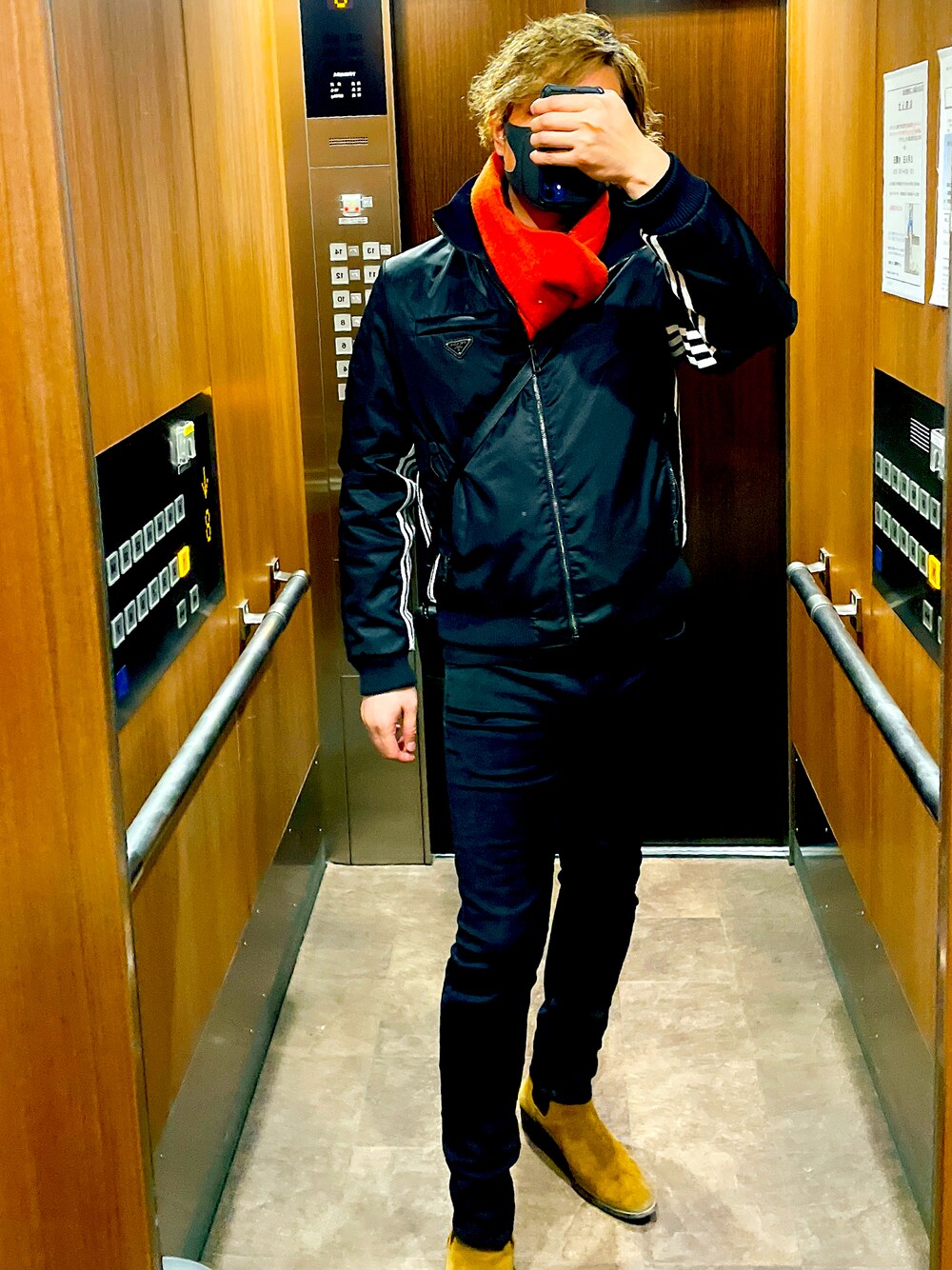 エレベーターボーイくんさんの（PRADA adidas）を使ったコーディネートの1枚目の写真