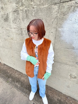 「WHIMSIC（ウィムジック）のアイテム（ジャケット/アウター）」を使った、ﾒｲさん（レディース・153cm）の冬コーディネート