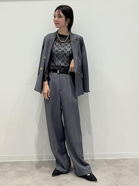 「アイテム（テーラードジャケット）」を使った、タカナミさん（レディース・160cm・20代）の夏コーディネート