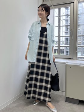 「ROPE' PICNIC（ロペピクニック）の【AIRina/エアリーナ】軽くてやわらかいバレエシューズ（バレエシューズ）」を使った、タカナミさん（レディース・160cm・20代）の夏コーディネート