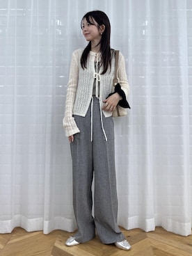 「ROPE' PICNIC（ロペピクニック）の【AIRina/エアリーナ】軽くてやわらかいバレエシューズ（バレエシューズ）」を使った、タカナミさん（レディース・160cm・20代）の夏コーディネート