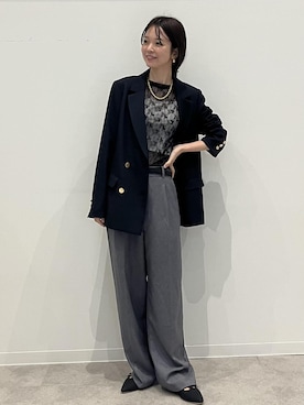 「ROPE' PICNIC（ロペピクニック）の16mmカーブラウンドバックルベルト（ベルト）」を使った、タカナミさん（レディース・160cm・30代）の夏コーディネート