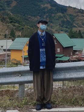 「New Balance」｜「アイテム（キャスケット）」を使った、hongyingさん（メンズ・173cm）の春コーディネート