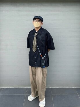 「日系极简」｜hongyingさん（メンズ・173cm）の秋コーディネート