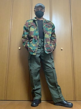 「m47」｜「アイテム（ミリタリージャケット）」を使った、ashusanさん（メンズ・174cm）の秋コーディネート