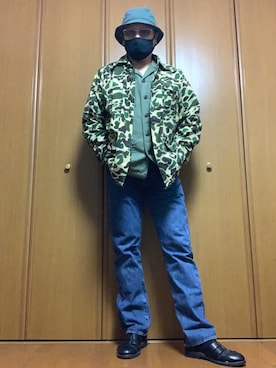 「ハンティングジャケット」｜「アイテム（その他アウター）」を使った、ashusanさん（メンズ・174cm）の秋コーディネート
