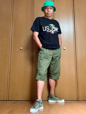 「キャンバスシューズ」｜ashusanさん（メンズ・174cm）の夏コーディネート