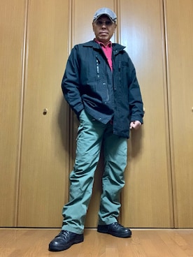 「no brand（ノーブランド）のアイテム（ハンチング/ベレー帽）」を使った、ashusanさん（メンズ・174cm）の冬コーディネート