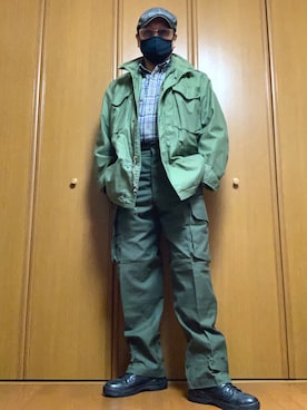 「m47」｜「アイテム（ミリタリージャケット）」を使った、ashusanさん（メンズ・174cm）の秋コーディネート
