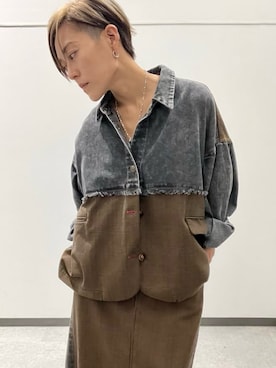 「Q（キュー）のアイテム」を使った、saudekistさん（レディース・160cm）の秋コーディネート