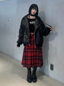 「ニット/セーター」｜「アイテム（シューズ）」を使った、JURIさん（レディース・161cm）の冬コーディネート