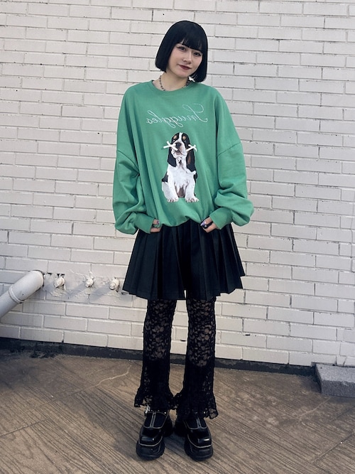 DOGプリントプルオーバー スウェット