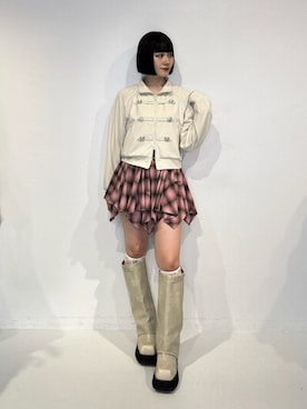 「jouetie（ジュエティ）のアイテム（スカート）」を使った、JURIさん（レディース・161cm）の夏コーディネート